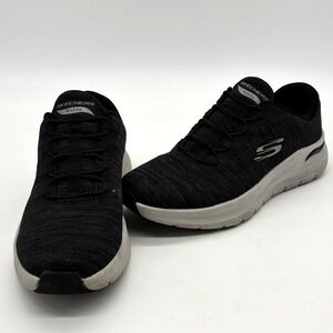 Skechers Arch Fit Sneakers Mens Size 10 Black Grey Good 232709 Walking Shoes